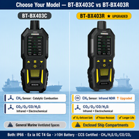 Détecteur de gaz marin 5 en 1 certifié CCS, portable, anti-explosion IP66, pour gaz toxiques CH4 O2 CO H2S CO2, avec pompe d'aspiration Bosean
