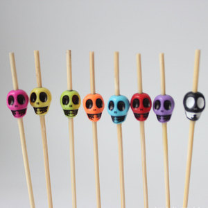 Palillos de Bambú Desechables para Frutas, Diseño Moderno y Elegante, Ecológicos, para Decoración de Halloween y Navidad, 12 cm, Venta al Por Mayor - Product Image 1