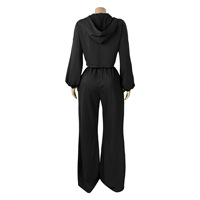 Ensemble de mode streetwear ample pour femmes BR7115, sweat à capuche court à épaules tombantes et manches bouffantes