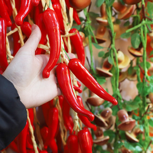 Guirnaldas de Vegetales Simulados, Maíz Artificial, Chiles, Ajo, Decoración Rústica para Interiores y Exteriores, Material de Espuma Sólida - Product Image 2