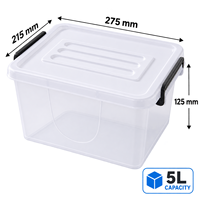 Boîtes de rangement empilables transparentes 5L, boîtes en plastique, jouets pour la chambre des enfants, fournitures d'artisanat, organisation de la maison