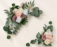 2 Pièces de Roses Artificielles en Plastique Haut de Gamme Faites à la Main pour Arche de Mariage, Décoration Longue Durée et Écologique pour Mariages et Saint-Valentin