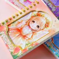 Buku Catatan Spiral Mini Tema Anime Peri Bunga 80GSM 70 Lembar Bergaris 4 Desain Saku Alat Tulis Sekolah Siswa Grosir