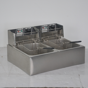 Freidora Eléctrica Comercial de Doble Tanque 6L+6L para Patatas Fritas y Pollo Frito, Modelo 2026, Gran Venta para el Hogar - Product Image 1