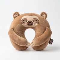 Almohada de Viaje Kawaii con Diseño de Brazos para Abrazar y Espuma Viscoelástica Suave para Dormir y Soporte Cervical