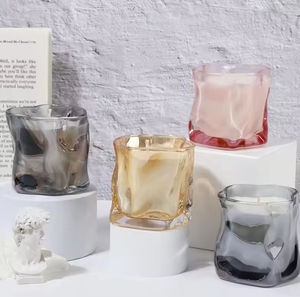 เทียนหอมกลิ่นอโรมาเธอราพีจากขี้ผึ้งถั่วเหลืองในขวดแก้วทรงพิเศษสุดหรูสำหรับตกแต่งบ้าน แบรนด์ส่วนตัว - Product Image 6