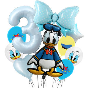 Bleu dessin animé Donald canard thème aluminium <span class=keywords><strong>Film</strong></span> ballon arc ensemble pour la décoration de fête d'anniversaire des enfants, jouets pour enfants - Product Image 3