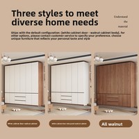 Armoire sectionnelle moderne de style français, modèle populaire, sans poignée, en bois massif, pour chambre à coucher, simple, en chêne de qualité FAS, à une seule porte