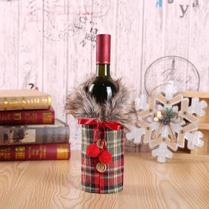 <strong>Wholesale</strong> Merry <strong>Christmas</strong> Ornaments <strong>Christmas</strong> <strong>Gift</strong> Lattice Wine Bottle Cover Toy Home Decorations - Product Image 5