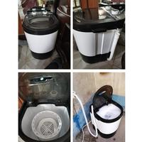 Mini lave-linge électrique portable pour la maison, 4,5 kg, semi-automatique, pour laver les sous-vêtements et les chaussettes, utilisation hôtelière