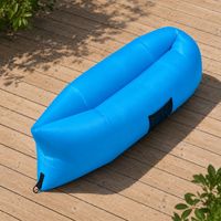 Canapé gonflable vibrant de qualité supérieure, confort portable pour les plages et les festivals, avec une poche latérale en maille pratique