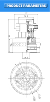 Moteur de nettoyeur de sols industriel sans balais AC à haute vitesse Faradyi personnalisé pour aspirateur humide/sec, usage domestique intelligent et ventilateur
