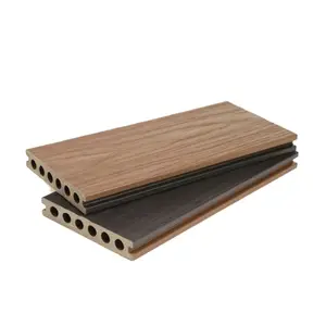 Cubierta de suelo impermeable para exteriores, cubierta compuesta de madera PVC, cubierta hueca de WPC pe