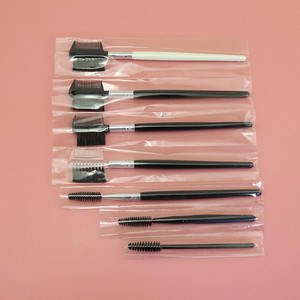 Cepillo de Cejas Doble de Alta Calidad con Mango de Madera y Cepillo Plano para Lápiz de Cejas y Maquillaje de Ojos - Product Image 5