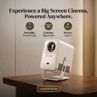 Nouveau projecteur intelligent portable Mango 1 avec écran LCD, prise en charge vidéo 1080P, cinéma maison avec USB et Type-C pour films, jeux et bureau