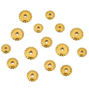 Separadores de Bordes Redondos de 5mm y 6mm |   Separador de Discos de Acero Inoxidable Chapado en Oro PVD para Hacer Joyería, Pulseras y Collares - Product Image 5
