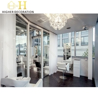 Aménagement intérieur de salon de beauté, décoration complète personnalisée de la pièce, station de salon, aménagement de vitrine pour salon de manucure, canapé de salon de coiffure