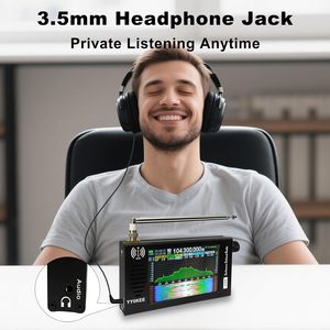 Receptor de Radio SDR DSP Portátil de 100KHz-149MHz con Pantalla Táctil de 4.3'', SSB FM AM CW WFM, Banda Completa, Carcasa de Aleación de Aluminio, Radio Bajei - Product Image 5