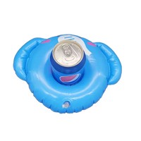 Support flottant gonflable transparent en PVC personnalisé pour bouteille de vin, motif éléphant, style campagnard, pour fête estivale et piscine, vente en gros