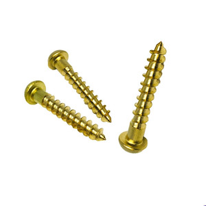 Nhà Máy Cung Cấp Chéo Lõm Đầu Tròn Vít Gỗ Rắn <span class=keywords><strong>Brass</strong></span> - Product Image 6