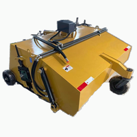 Rainbow 1800mm Geschlossene Kehrbürste mit Stahldraht-Nylon-Hybridbürste, 0,6m³ Trichter, Gabelstapler-Montage für die Straßenreinigung von Schutt und Abfällen