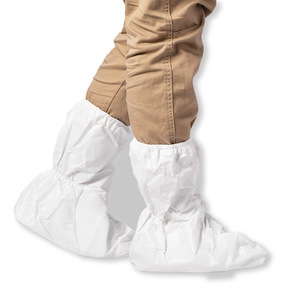 Cubrezapatos de Seguridad Blancos, Talla Universal, Material SMS, Resistentes a la Abrasión, para Uso en Laboratorios y Salas Limpias - Product Image 4