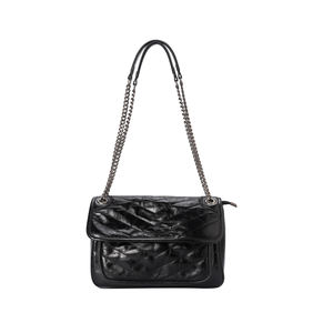 2026 Vintage Cowhide <b>Leather</b> <b>Messenger</b> <b>Bag</b> for Women Large Capacity Single Shoulder Crossbody Fashionable Wandering Chain New - Product Image 1