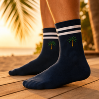 Chaussettes unisexes respirantes de haute qualité avec logo brodé personnalisé