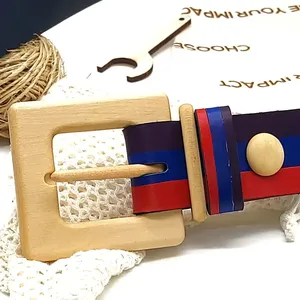 Cinturón de cuero y madera de lujo para mujer Guilin Gentle 353 - Product Image 3