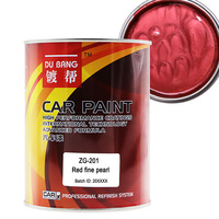 Peinture de finition automobile 1K Ultra Fine Rouge Perle, revêtement liquide auto à bonne couvrance, couche transparente pour rayures de voiture, revêtement transparent automobile