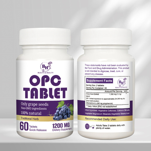 Doğal Vegan dostu üzüm çekirdeği ekstresi <span class=keywords><strong>OPC</strong></span> Tablet antioksidan takviyesi yetişkinler için toptan tedarikçisi özel hizmet - Product Image 5