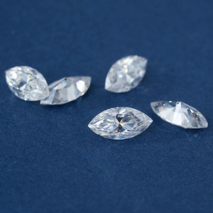 Piedra Preciosa de Moissanita con Corte Marquesa, Color Rojo Hoja, Certificado GRA, de 0.1ct a 3ct, Diamante de Moissanita Suelto Blanco - Product Image 5