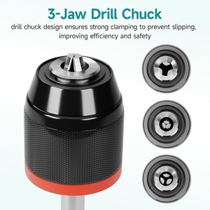 Three Jaw Chuck 0.8-10mm Manual Clamping Steel For Electric Drill Straight Shank Accessory Short Sleeve - Product Image 5