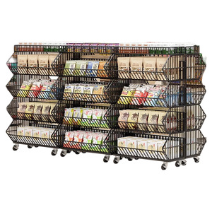 Supermarket <strong>Shelf</strong> Display Rack for Snacks <strong>Small</strong> Food Items Toys-Movable Multi-Tier Shelving <strong>Unit</strong> 5 <strong>Shelves</strong> High Quality Carbon - Product Image 5