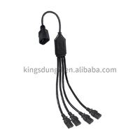 IEC320 C14 à C13 adaptateur de prise de conversion de courant alternatif droit connecteur séparateur 4 voies câble d'alimentation