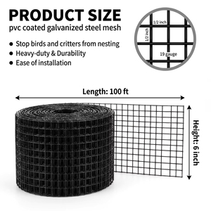 Rollo de Malla Protectora para Paneles Solares de 6 Pulgadas x 100 Pies, Malla de Acero Galvanizado con Revestimiento de PVC para Techos, Sistema de Protección Contra Pájaros - Product Image 2