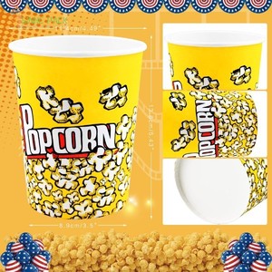 Gobelet en papier de haute qualité 170oz gobelet en papier biodégradable et assiettes tasse en papier Kraft seau à pop-corn carré - Product Image 3