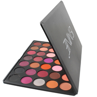 Palette de fards à paupières minéraux imperméables 35 couleurs avec finitions scintillantes et mates, poudre pressée 56,2 g pour tous les tons de peau