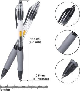 Factory Direct Supply Three-Color Non-Slip Bullet Gel Pen Blue Ink <b>Red</b> Plastic <b>Material</b> 0.5mm Writing Office Promotional Pen - Product Image 2