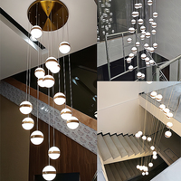 Suspension sphérique de style nordique, lampe suspendue moderne en forme de globe pour chambre à coucher, chevet, salle à manger