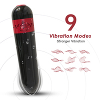 Mini vibromasseur premium 9 modes en silicone sûr pour le corps, stimulateur clitoridien pour femmes, format voyage, jouet sexuel pour adultes