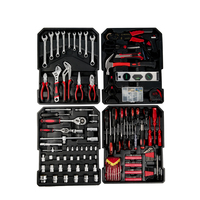 Ensemble d'outils à main personnalisé OEM de 186 pièces avec boîte rigide à roulettes en aluminium, quatre couches de rangement, ensemble d'outils combinés