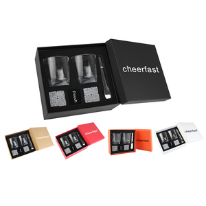 <span class=keywords><strong>Kit</strong></span> de pierres à whisky réutilisables personnalisées pour améliorer votre expérience de <span class=keywords><strong>dégustation</strong></span>, coffret cadeau avec 2 verres à whisky et pince à glace - Product Image 1