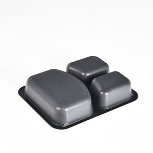 RESG 100% Recycled CPET Tray Ovenable 3 Compartment Sealing Disposable Food Takeaway Packaging CPET <strong>Container</strong> With Anti-fog Film
