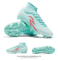 Chaussures de football à crampons longs en TPU, fabrication directe d'usine Zhen an, tige en PVC, unisexe, pour le printemps, l'été et toutes les saisons, personnalisables