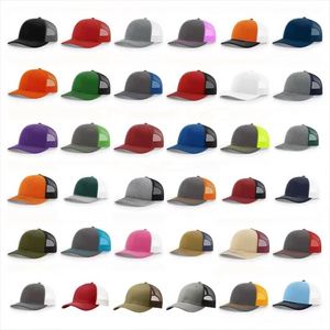 Wholesale Custom Logo 5-Panel Cotton Baseball Trucker Cap Embroidered Bucket <b>Hat</b> With Mesh Foam Sport Gorras Gorros - Product Image 1
