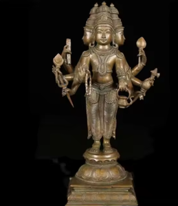 Statua di Ganesh in bronzo decorazione esterna scultura di <span class=keywords><strong>Buddha</strong></span> oro Hindu statua di fusione in metallo per decorazioni natalizie - Product Image 6