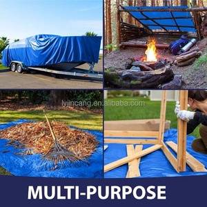 Bâche en polyéthylène robuste, imperméable, coupe-vent, anti-UV, avec œillets, pour tente de <span class=keywords><strong>camping</strong></span>, revêtement de bassin - Product Image 1