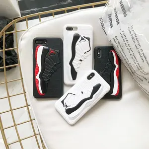 Grosir shomei telepon-Sepatu Kets Olahraga Basket, Sneaker HP Lembut Bluetooth 3D NBA Dunk Jordan untuk Iphone 11 12 13 Pro MAX 7 8 Plus XS XR 10