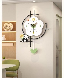 40X60CM nuevo reloj de pared colgante personalizable <span class=keywords><strong>pintura</strong></span> de cristal precio de fábrica silencioso flor decoración del hogar reloj Dropshipping DDP - Product Image 2